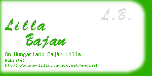 lilla bajan business card