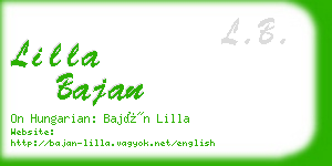 lilla bajan business card